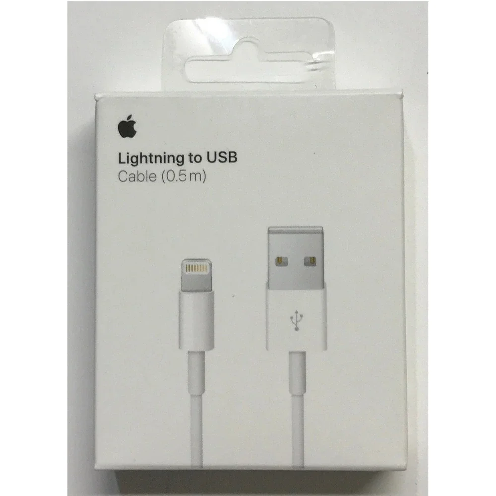 Apple ME291AM/A 0.5 Meter Lightning to‎ USB Cable For iPhone 14/13/12/11/XR/XS/8
